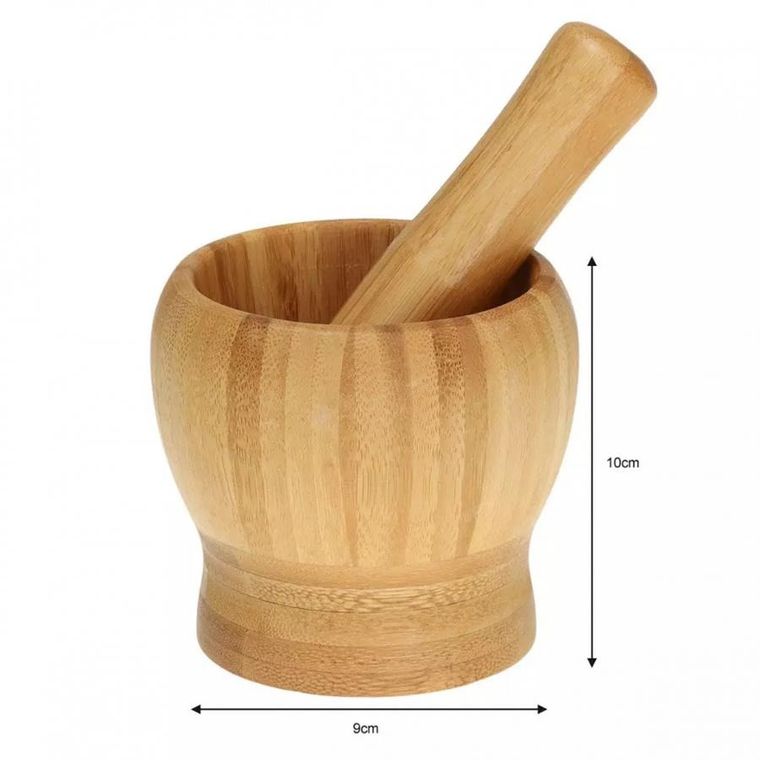 Kinghoff, moździerz kuchenny, bambusowy, 9 cm