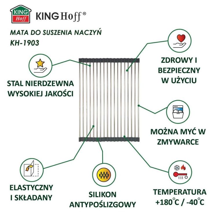 Kinghoff, suszarka, ociekacz do naczyń, KH-1903