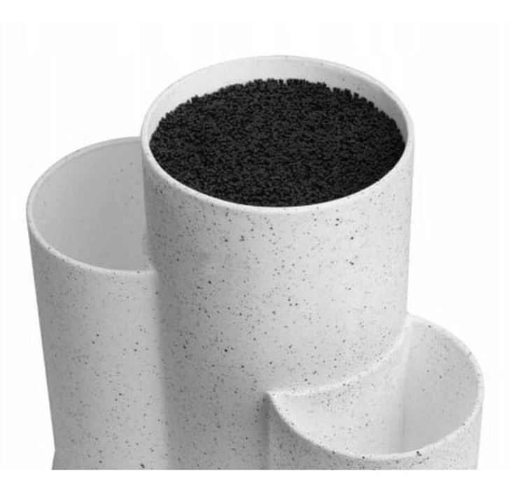 Kinghoff, uniwersalny blok do noży 3w1, biały