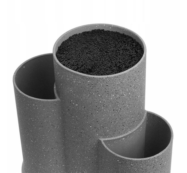 Kinghoff, uniwersalny blok do noży 3w1, szary