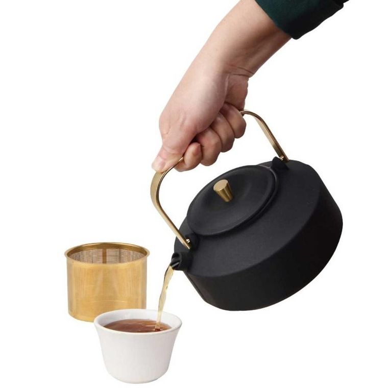 Kinghoff, zaparzacz żeliwny imbryk z filtrem, 1l