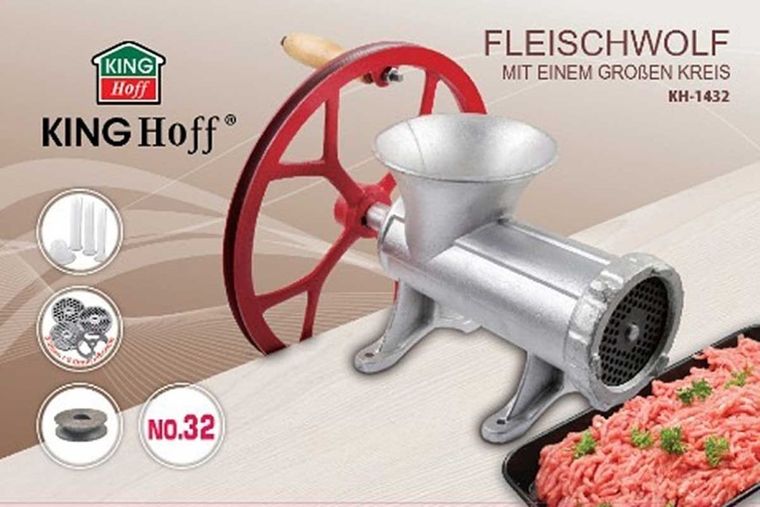 Kinghoff, żeliwna maszynka do mielenia mięsa #32, KH-1432