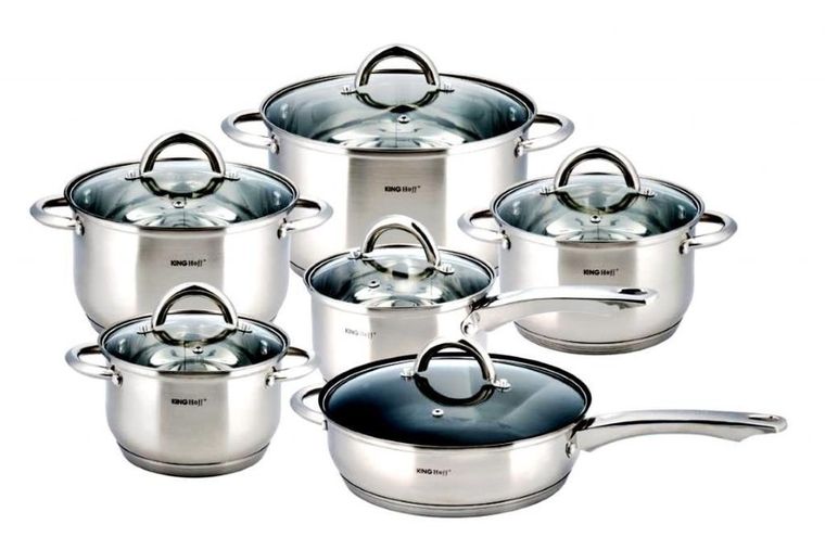 Kinghoff, zestaw garnków stalowych, 12 elementów, KH-4457