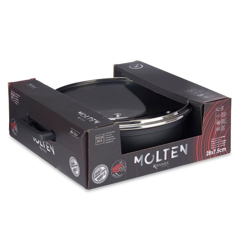 Kinvara, Molten, garnek z nieprzywierającą powłoką z pokrywką, średnica 28 cm