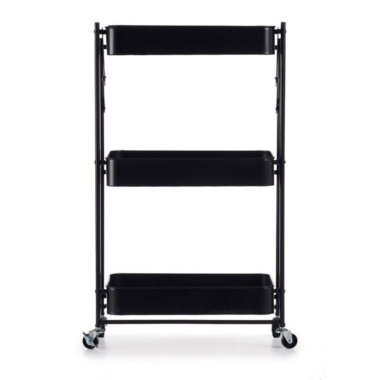 Kinvara, regał na kółkach, składany, 3 poziomy