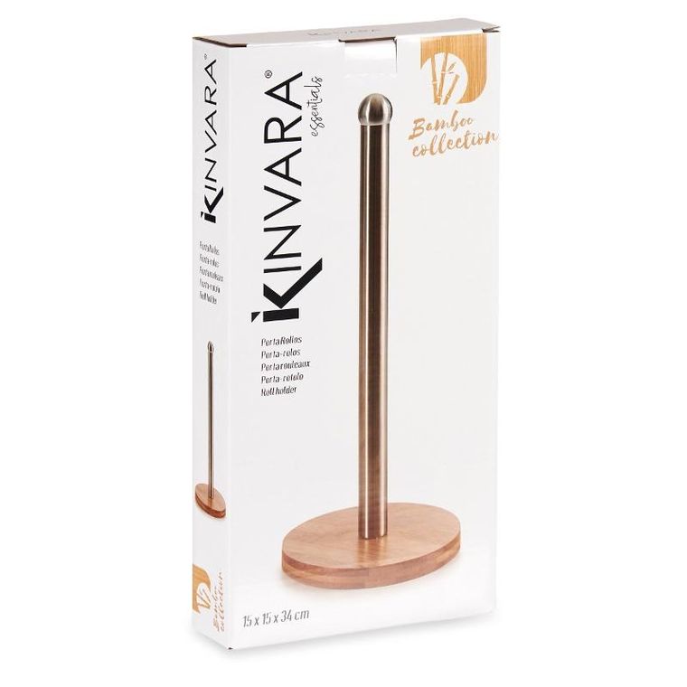 Kinvara, Sliw, bambusowy stojak na ręczniki papierowe, 32-15 cm