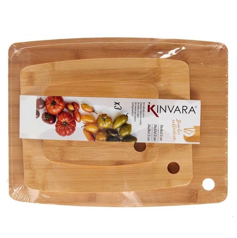 Kinvara, Vexa, zestaw desek do krojenia z drewna, bambusa, 3 szt.