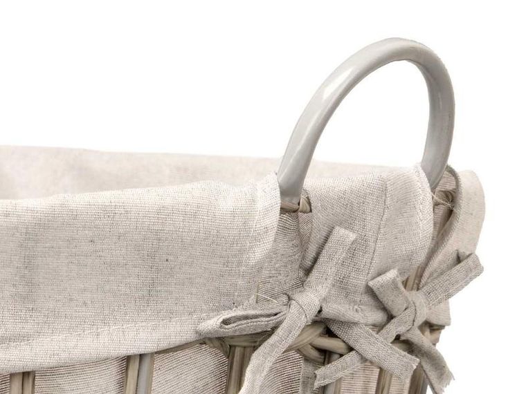 Kipit, pleciony kosz na pranie z uchwytami, 43-56-40 cm