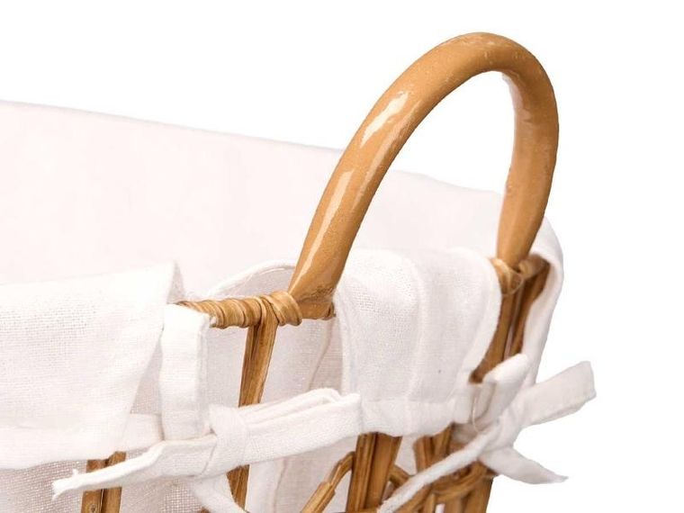 Kipit, pleciony kosz na pranie z uchwytami, 44-50-43 cm