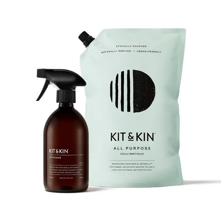 Kit & Kin, naturalny uniwersalny płyn do sprzątania domu, o zapachu cytrusów, 1l