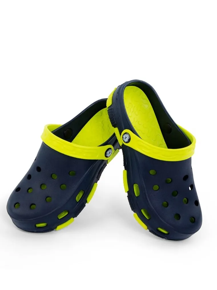 Klapki chłopięce, zielone, Realpaks Fogo