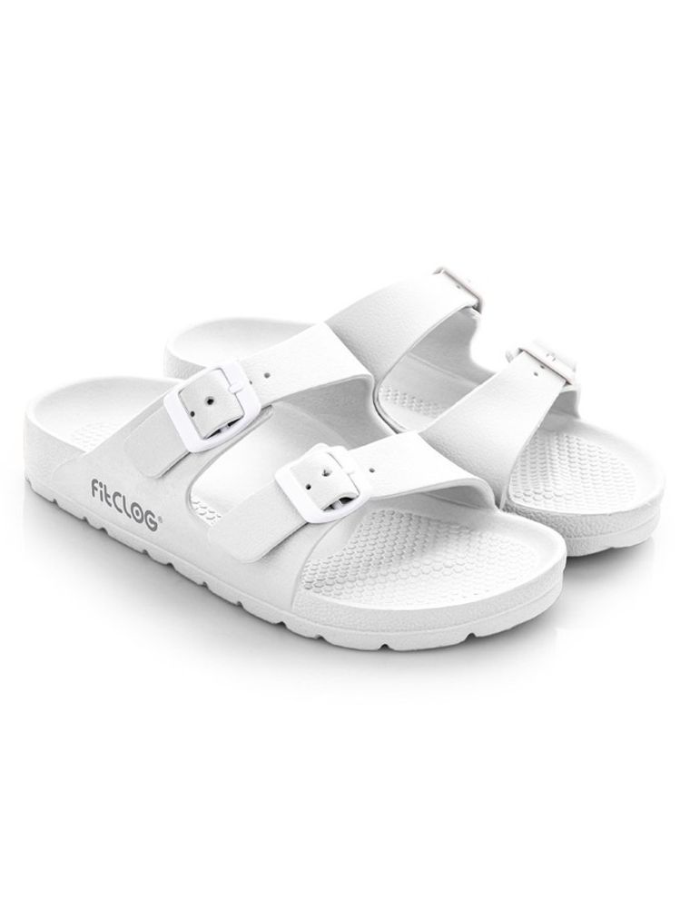 Klapki damskie, białe, Fitclog
