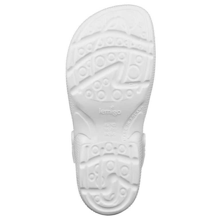 Klapki damskie, białe, Lemigo