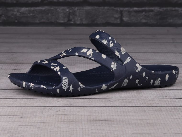 Klapki damskie, granatowe, Crocs Kadee II