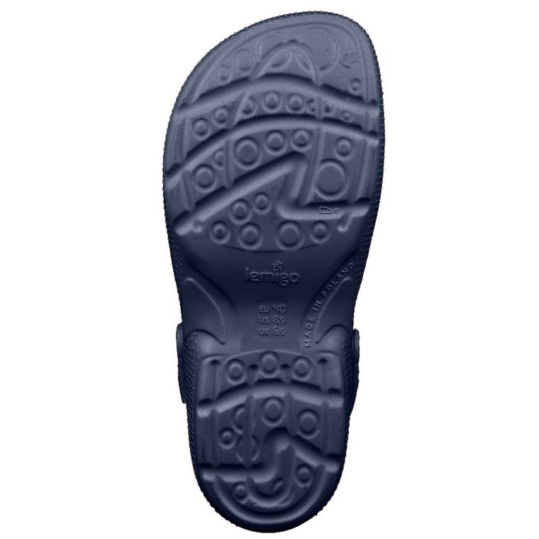 Klapki damskie, granatowe, Lemigo