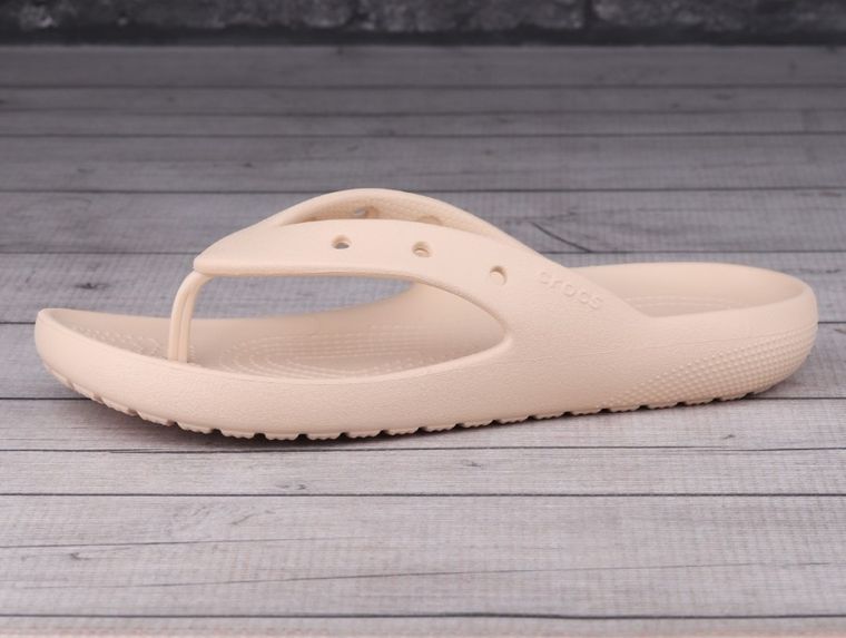Klapki damskie, japonki, beżowe, Crocs Classic Flip