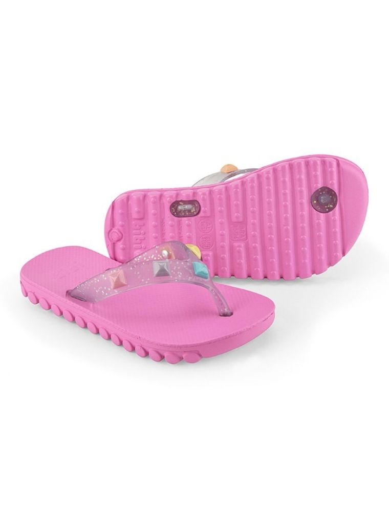 Klapki dziewczęce, japonki, różowe, Bibi Shoes