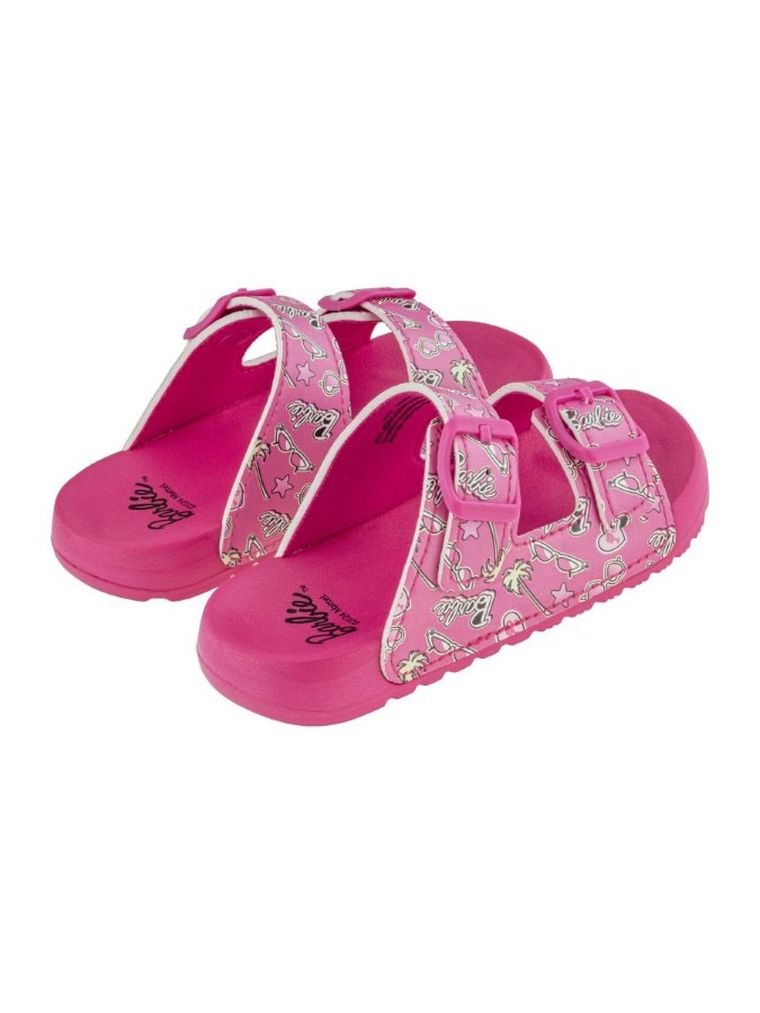 Klapki dziewczęce, różowe, Barbie, Leomil