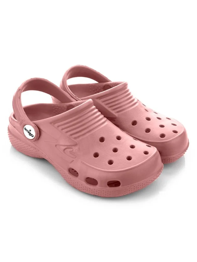 Klapki dziewczęce, różowe, Lemigo