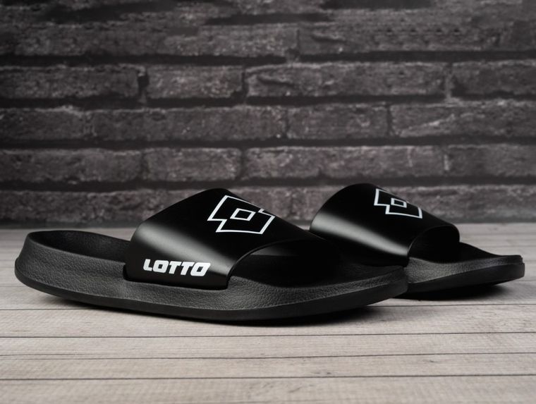 Klapki męskie, czarne, Lotto Lathi
