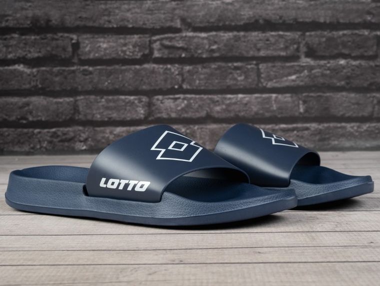 Klapki męskie, granatowe, Lotto Lathi
