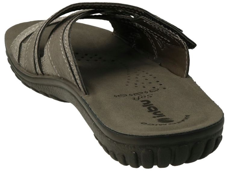 Klapki męskie, szare, Inblu