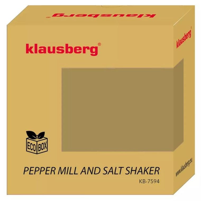 Klausberg, akacjowy młynek do pieprzu + solniczka, KB-7594