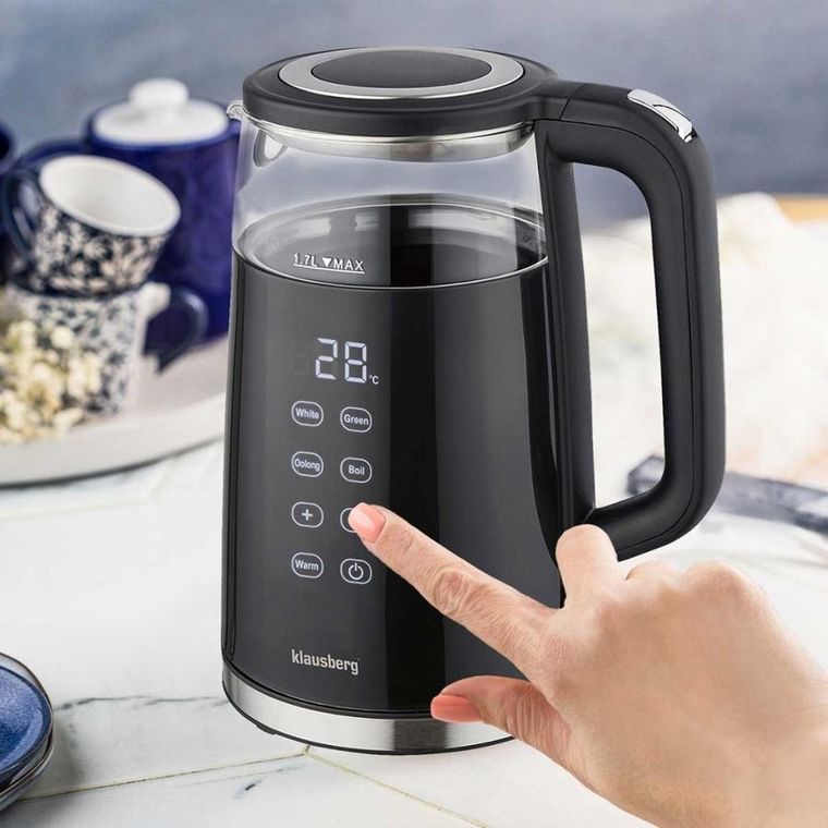 Klausberg, czajnik elektryczny LED z regulacją temperatury, 1,7l