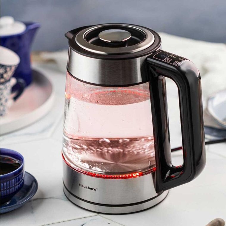 Klausberg, czajnik elektryczny, szklany, 1,7l, LED, RGB, KB-7888