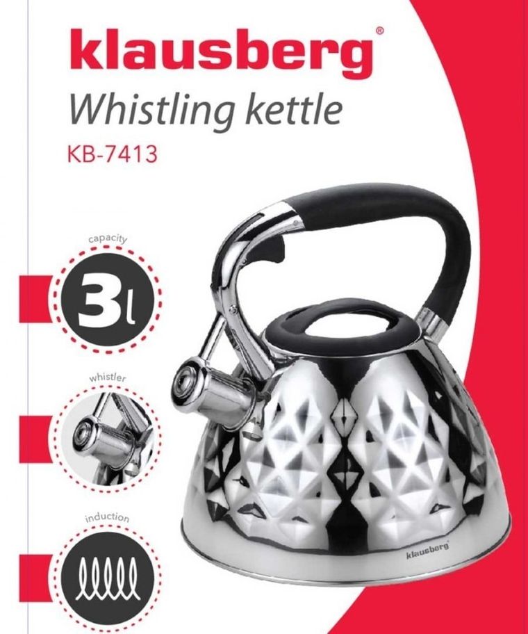Klausberg, czajnik z gwizdkiem 3 l, KB-7413