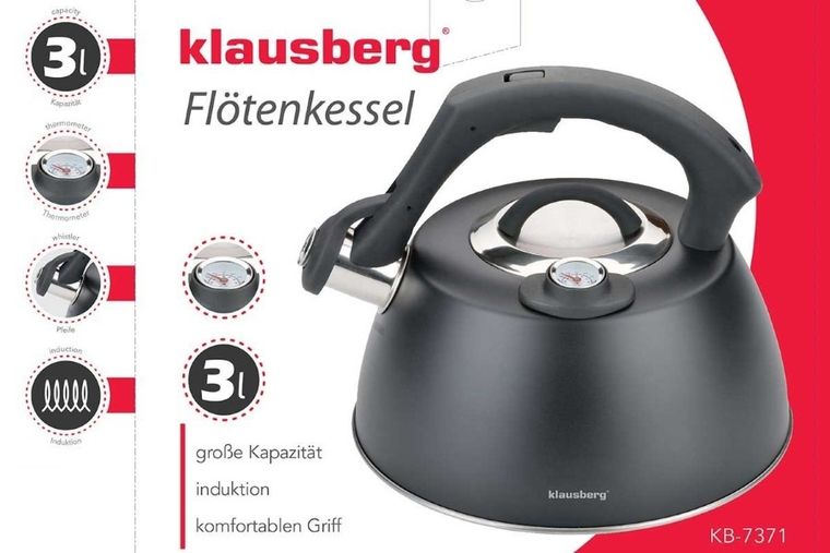 Klausberg, czajnik z termometrem KB-7371, 3 l