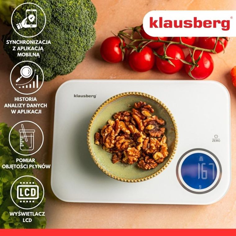 Klausberg, elektroniczna waga kuchenna, bluetooth, 5kg, kb-7938