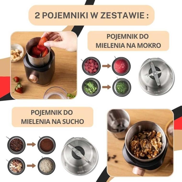 Klausberg, elektryczny młynek do kawy przypraw owoców, kb-7992