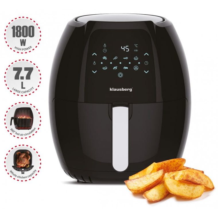 Klausberg, frytkownica beztłuszczowa, air fryer, 7,7l