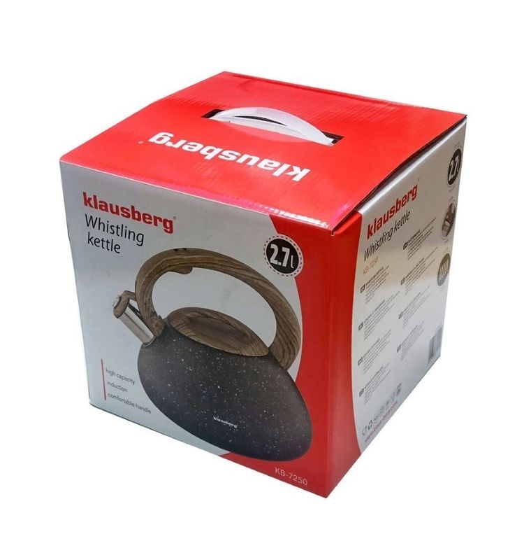 Klausberg, Granit Wood, czajnik z gwizdkiem KB-7250, 2,7 l