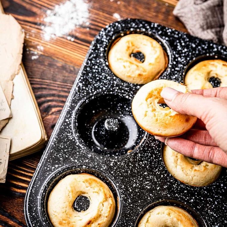 Klausberg, granitowa forma do pieczenia, 6 pączków donut