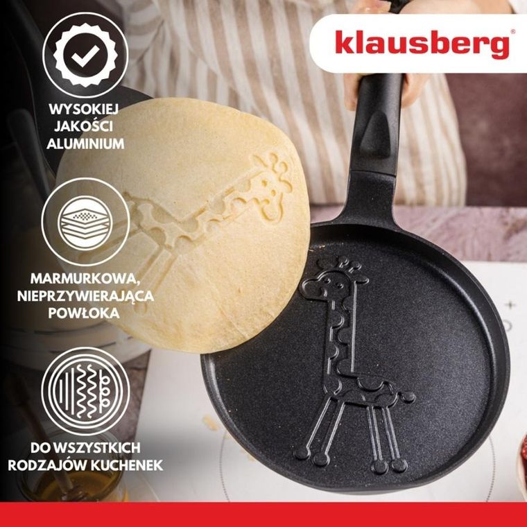 Klausberg, patelnia do naleśników z żyrafą, 18 cm, kb-7975