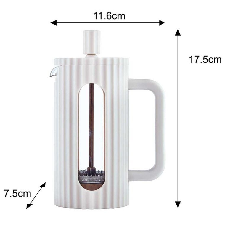 Klausberg, zaparzacz tłokowy do kawy/herbaty, biały, 350 ml