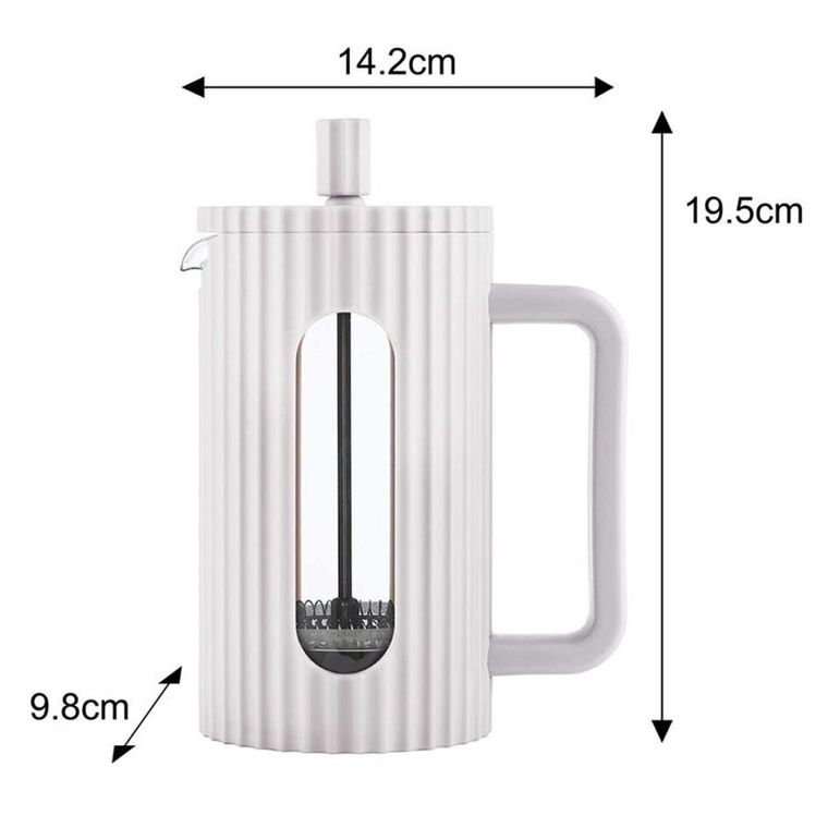 Klausberg, zaparzacz tłokowy do kawy/herbaty, biały, 600 ml