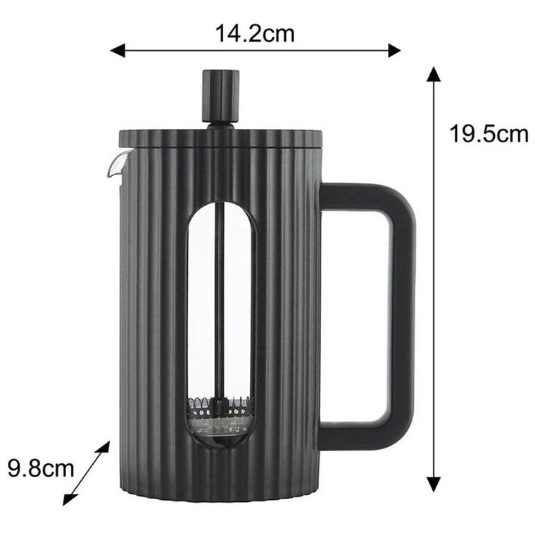 Klausberg, zaparzacz tłokowy do kawy/herbaty, czarny, 600 ml