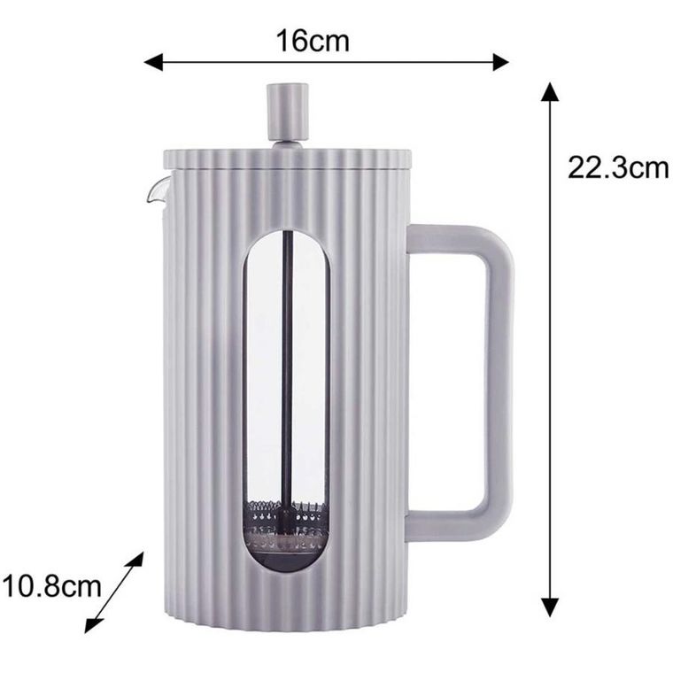 Klausberg, zaparzacz tłokowy do kawy/herbaty, szary, 1000 ml