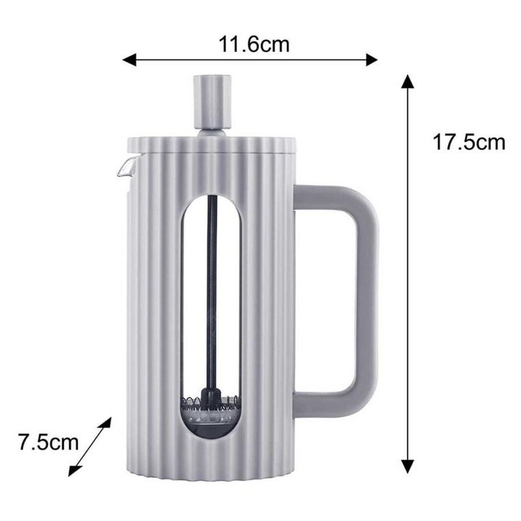 Klausberg, zaparzacz tłokowy do kawy/herbaty, szary, 350 ml
