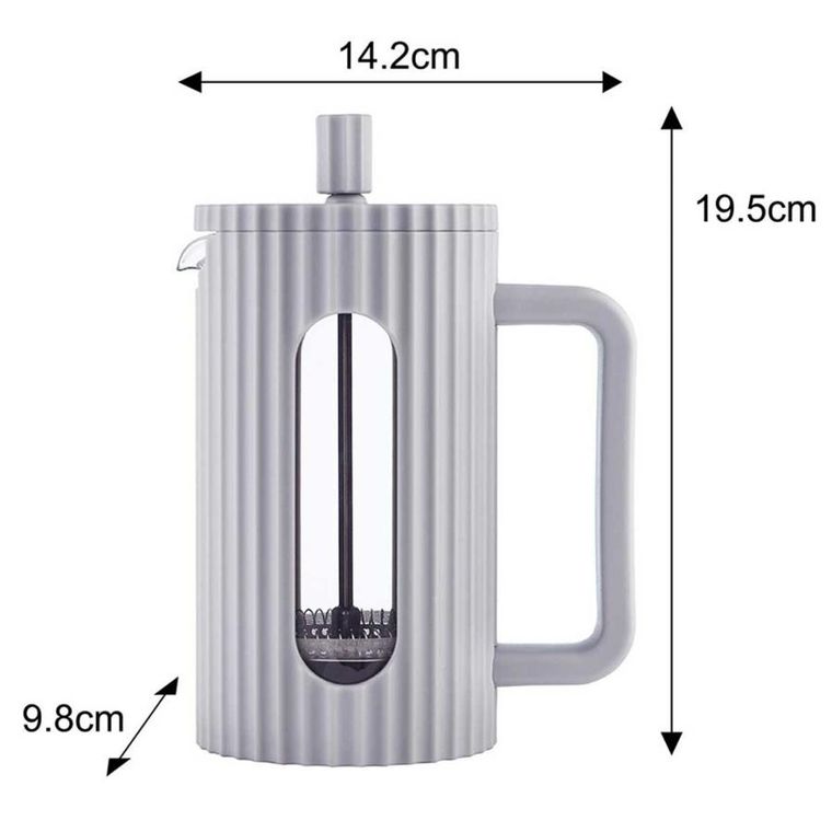 Klausberg, zaparzacz tłokowy do kawy/herbaty, szary, 600 ml