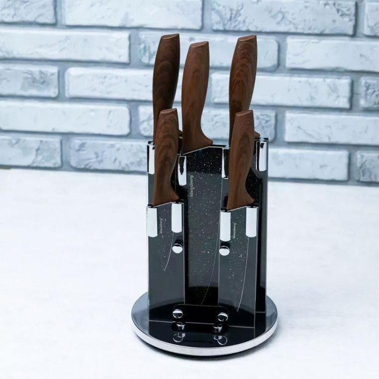 Klausberg, zestaw 5 kuchennych noży w stojaku, KB-7615
