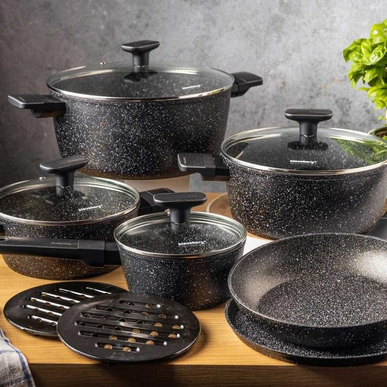 Klausberg, zestaw garnków marmurkowych, 12 elementów