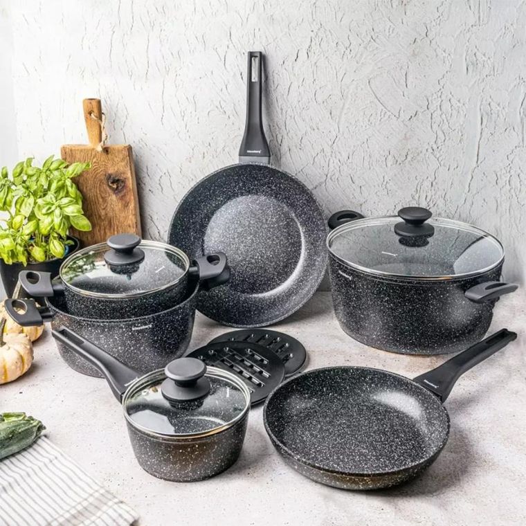 Klausberg, zestaw garnków marmurkowych, 12 elementów, KB-7659