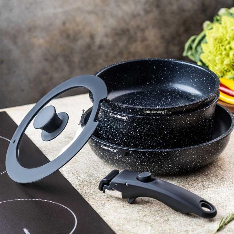 Klausberg, zestaw garnków marmurkowych, 5 elementów