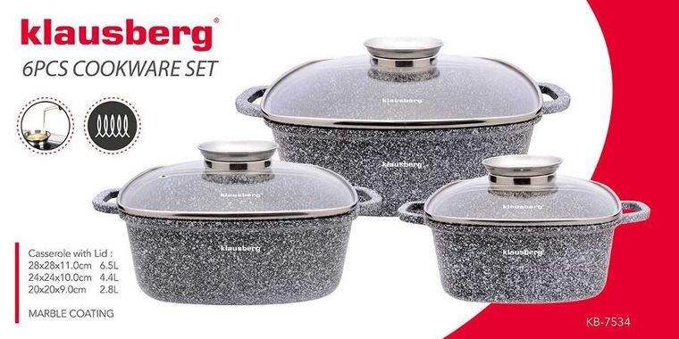Klausberg, zestaw garnków marmurkowych