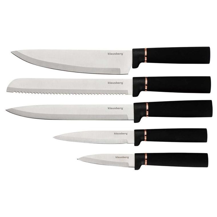 Klausberg, zestaw noży i desek kuchennych na stojaku