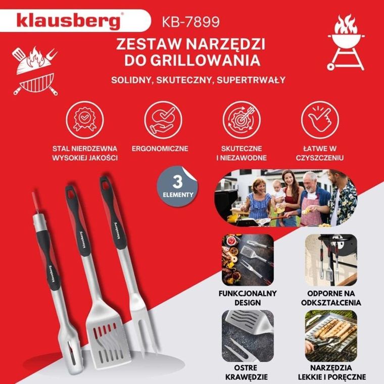 Klausberg, zestaw przyborów do grilla, KB-7899